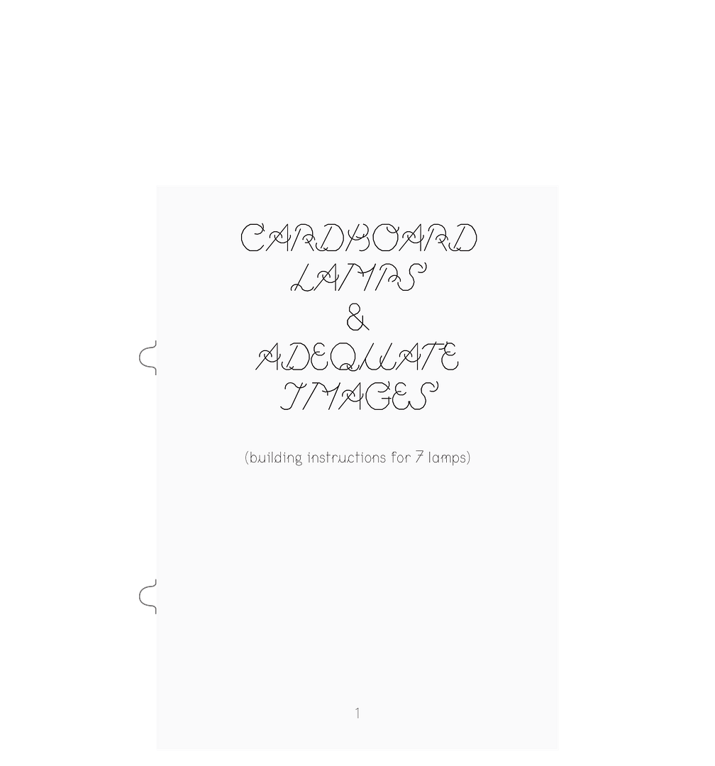 Cardboard Lamps & Adequate Images